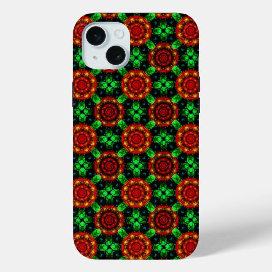 Bloemrijke moderne boho elegante abstracte patroon Case-Mate iPhone case (Achterkant)