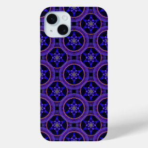 Bloemrijke moderne boho elegante abstracte patroon iPhone 15 mini hoesje