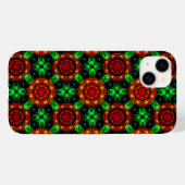 Bloemrijke moderne boho elegante abstracte patroon Case-Mate iPhone case (Achterkant (horizontaal))