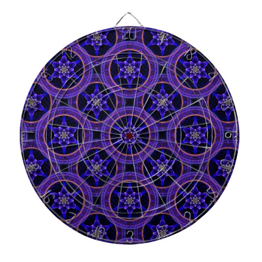 Bloemrijke moderne boho elegante abstracte patroon dartbord (Voorkant)