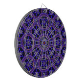 Bloemrijke moderne boho elegante abstracte patroon dartbord (Voorkant Links)