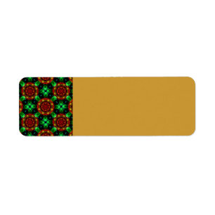 Bloemrijke moderne boho elegante abstracte patroon etiket