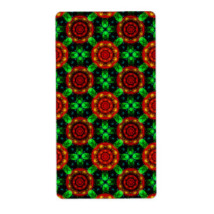 Bloemrijke moderne boho elegante abstracte patroon etiket