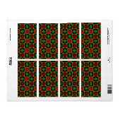 Bloemrijke moderne boho elegante abstracte patroon etiket (Full Sheet)
