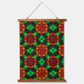 Bloemrijke moderne boho elegante abstracte patroon hangend wandkleed (Voorkant)
