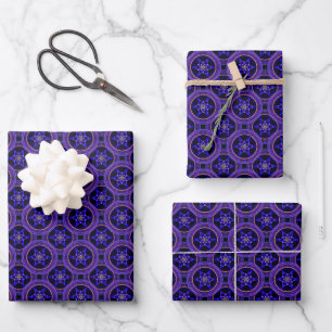 Bloemrijke moderne boho elegante abstracte patroon inpakpapier vel