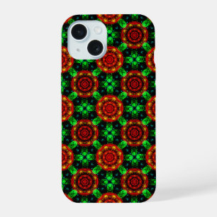 Bloemrijke moderne boho elegante abstracte patroon iPhone 15 case
