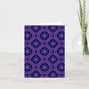 Bloemrijke moderne boho elegante abstracte patroon kaart
