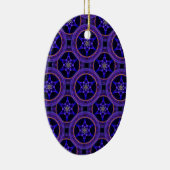 Bloemrijke moderne boho elegante abstracte patroon keramisch ornament (Rechts)