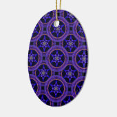 Bloemrijke moderne boho elegante abstracte patroon keramisch ornament (Links)
