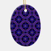 Bloemrijke moderne boho elegante abstracte patroon keramisch ornament (Achterkant)