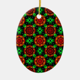 Bloemrijke moderne boho elegante abstracte patroon keramisch ornament