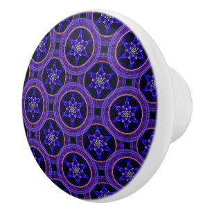 Bloemrijke moderne boho elegante abstracte patroon keramische knop