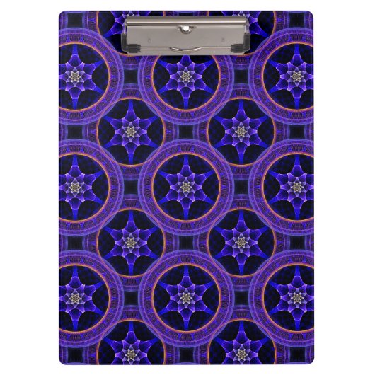 Bloemrijke moderne boho elegante abstracte patroon klembord (Voorkant)