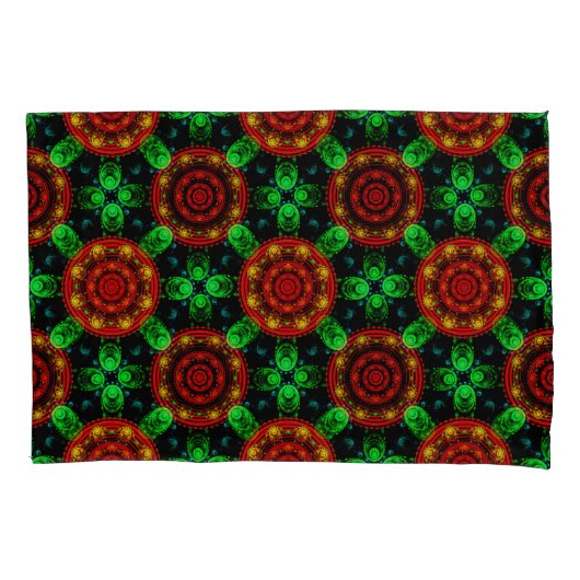 Bloemrijke moderne boho elegante abstracte patroon kussensloop (Voorkant)