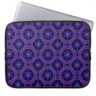 Bloemrijke Moderne Boho Elegante Abstracte Patroon Laptop Sleeve