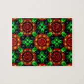 Bloemrijke moderne boho elegante abstracte patroon legpuzzel (Horizontaal)
