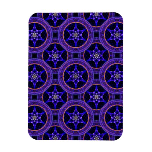 Bloemrijke moderne boho elegante abstracte patroon magneet (Verticaal)