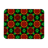 Bloemrijke moderne boho elegante abstracte patroon magneet (Horizontaal)