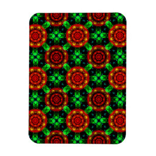 Bloemrijke moderne boho elegante abstracte patroon magneet