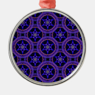 Bloemrijke moderne boho elegante abstracte patroon metalen ornament