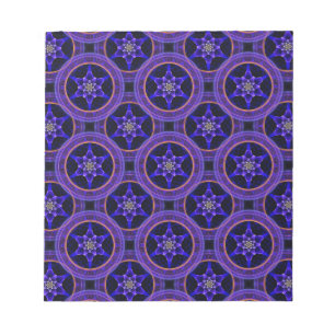 Bloemrijke moderne boho elegante abstracte patroon notitieblok