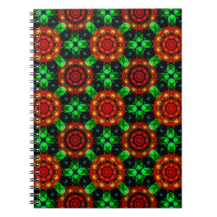 Bloemrijke moderne boho elegante abstracte patroon notitieboek