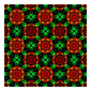 Bloemrijke moderne boho elegante abstracte patroon perfect poster