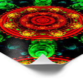 Bloemrijke moderne boho elegante abstracte patroon perfect poster (Hoek)