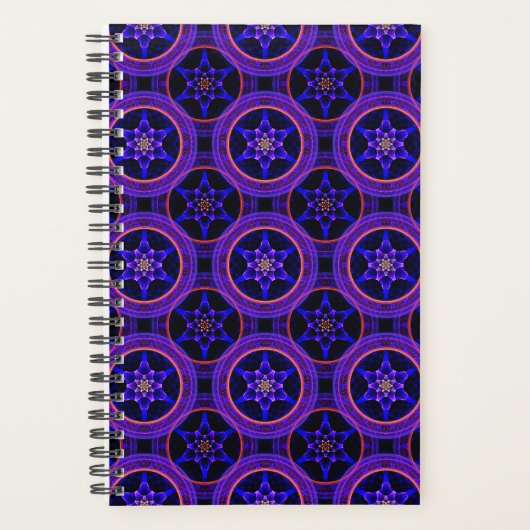Bloemrijke moderne boho elegante abstracte patroon planner (Voorkant)