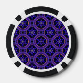 Bloemrijke moderne boho elegante abstracte patroon poker chips (Achterkant)