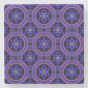 Bloemrijke moderne boho elegante abstracte patroon stenen onderzetter