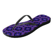 Bloemrijke moderne boho elegante abstracte patroon teenslippers (Schuin)