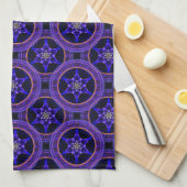 Bloemrijke moderne boho elegante abstracte patroon theedoek (Quarter Fold)