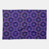 Bloemrijke moderne boho elegante abstracte patroon theedoek (Horizontaal)