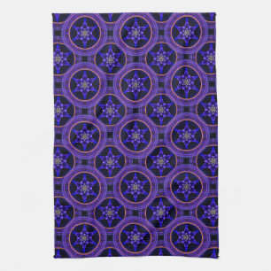 Bloemrijke moderne boho elegante abstracte patroon theedoek