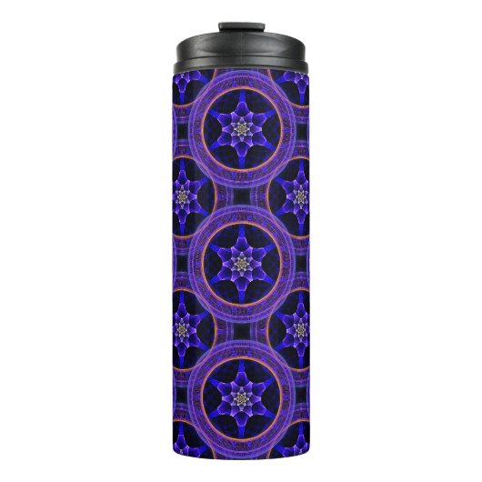 Bloemrijke moderne boho elegante abstracte patroon thermosbeker (Voorkant)