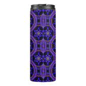 Bloemrijke moderne boho elegante abstracte patroon thermosbeker (Achterkant)
