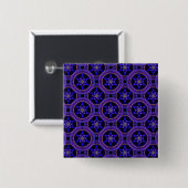 Bloemrijke moderne boho elegante abstracte patroon vierkante button 5,1 cm (Voorkant /achterkant)