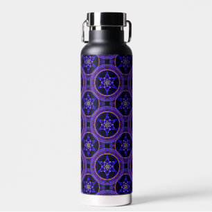 Bloemrijke moderne boho elegante abstracte patroon waterfles