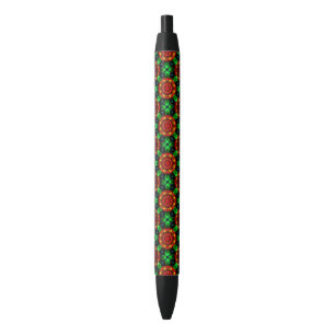 Bloemrijke moderne boho elegante abstracte patroon zwarte inkt pen