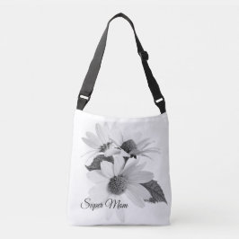 Bloemrijke moderne Daisy stijlvolle neutrale schou Crossbody Tas