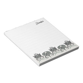 Bloemrijke moderne elegante aardse CC1290 geliniee Notitieblok