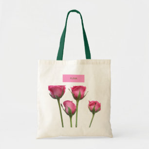 Bloemrijke moderne madeliefjes blauwe meisjesachti tote bag
