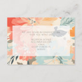 Bloemrijke moderne typografie de details informatiekaartje (Achterkant)