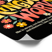 Bloemrijke Moeder Geloof Religie Moeder Moederscha Poster (Hoek)