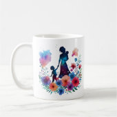 Bloemrijke Moeder & Kind Koffiemok (Links)