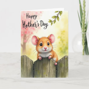 Bloemrijke Moederdag Dieren Kijk Kaart