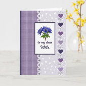 Bloemrijke Moederdag Indigo Kaart (Gele Bloem)