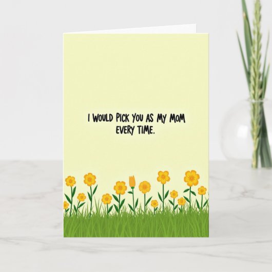 Bloemrijke Moederdag Keuze Moeder Kaart (Voorkant)